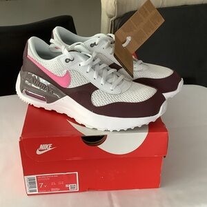 Nike Women's Air Max Sneakers - White, Pink, and Burgundy
